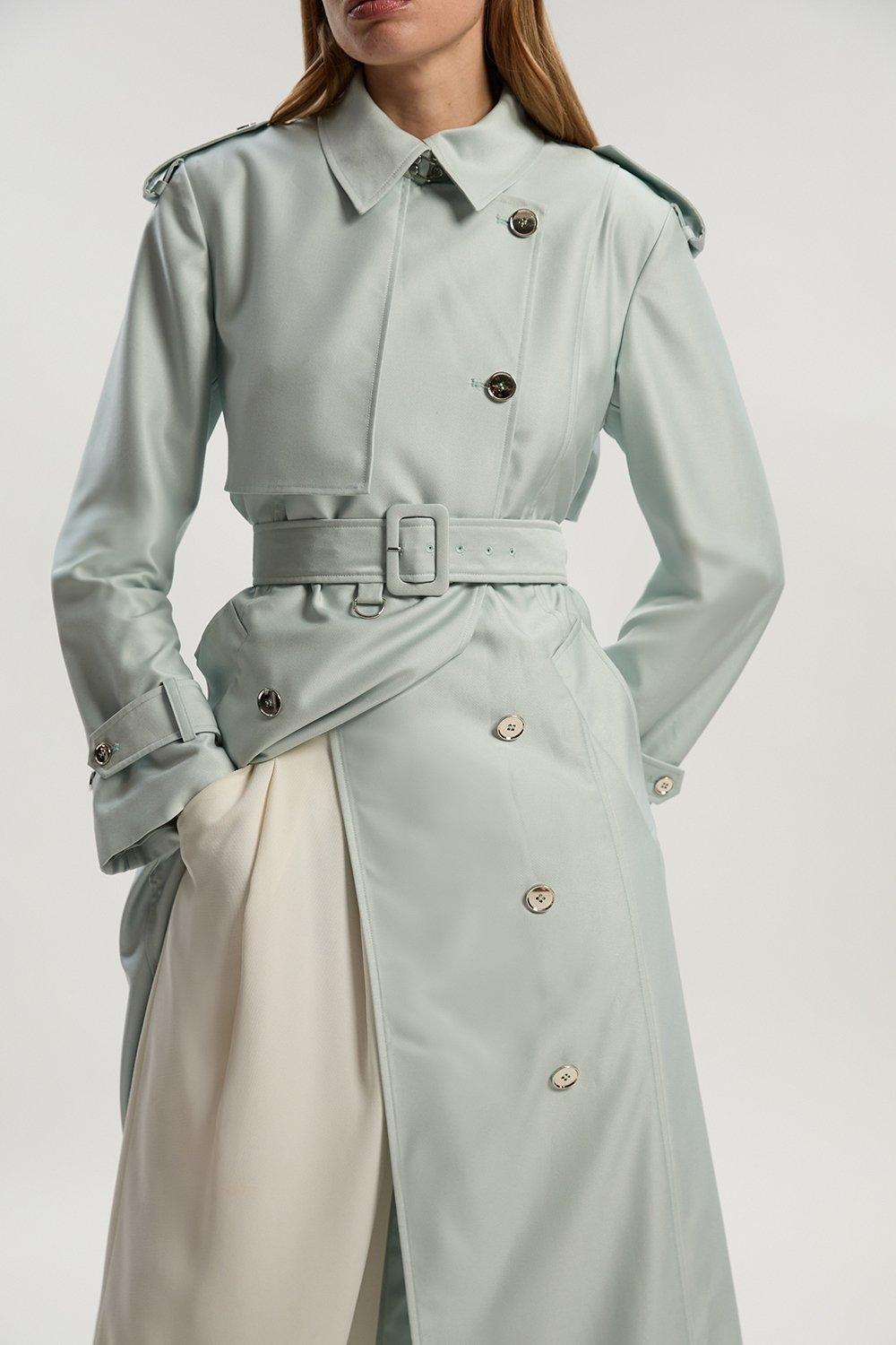 Storm Flap Layered Trench Coat | Karen Millen